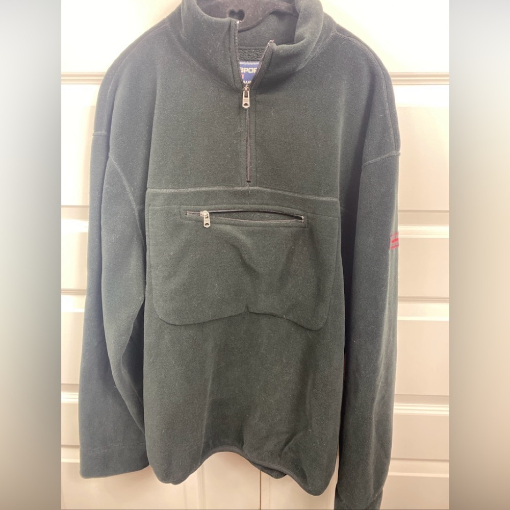 Polo Sport Ralph Lauren Fleece Pullover Mens Quarter Zip Pocket XL Extra Large